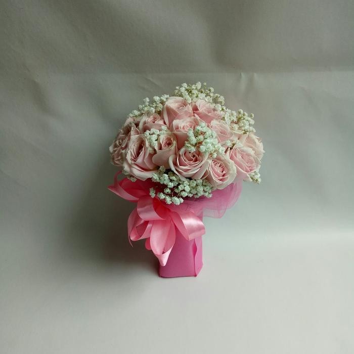 lyigyophile Buket bunga pengantin Bouquet prawedding bunga mawar asli