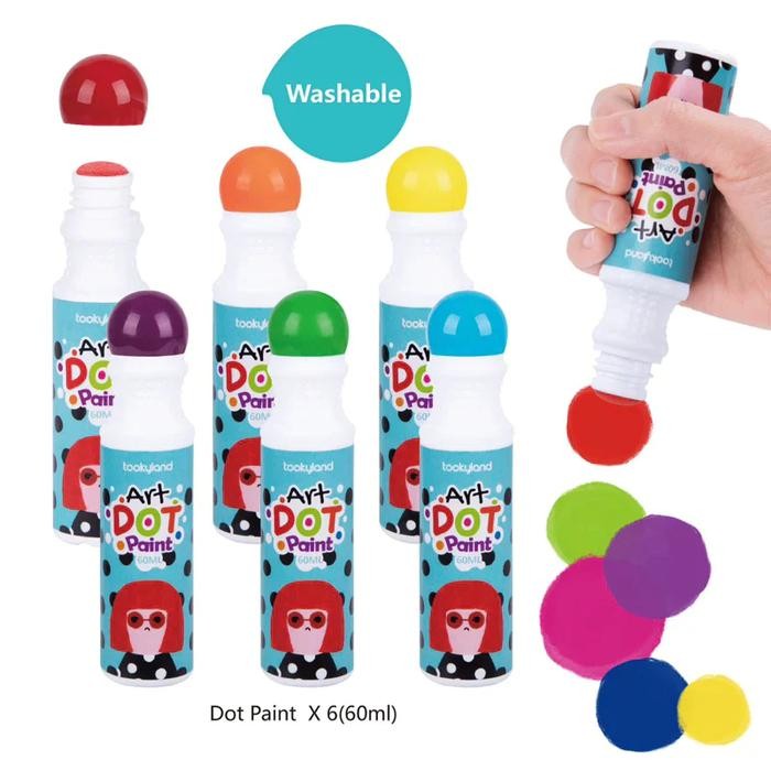 

Artemedia - Tookyland Dot Painting Kit 6 Color Stamp Mewarnai Dot Seni Lukis Anak