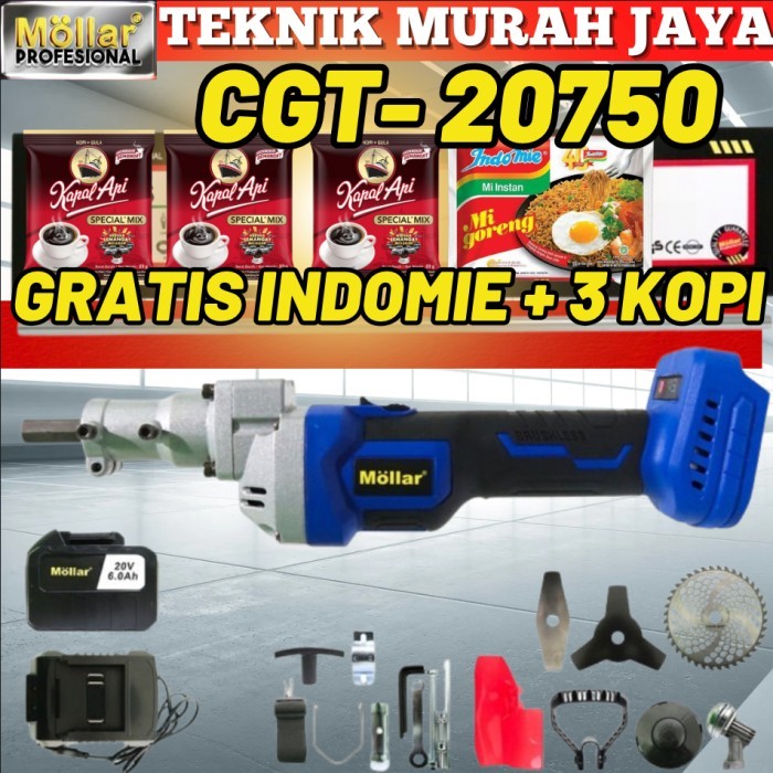 TERLARIS MOLLAR CGT20750 PEMOTONG RUMPUT BRUSHLESS CORDLESS CDGT20750 (sisa CGT20600)