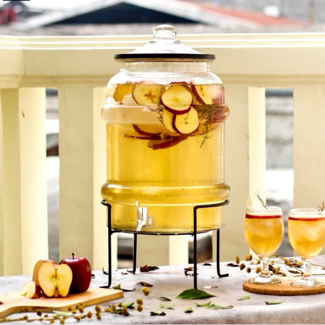 Galon dispenser kaca Bonanza 14,5 liter + kaki besi