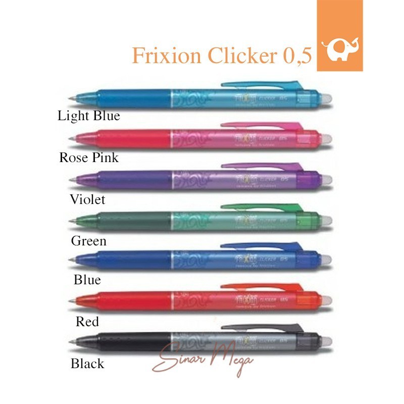 

Pilot Pulpen Frixion Clicker Dapat Dihapus / Erasable Frixion 0.5 / Pulpen Pen Cetek Pilot