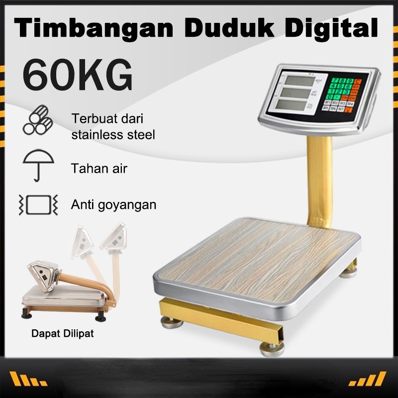 Timbangan Duduk Digital 60kg / Timbangan Lantai 60 KG/Single Display Timbangan Duduk Digital 60 kg /