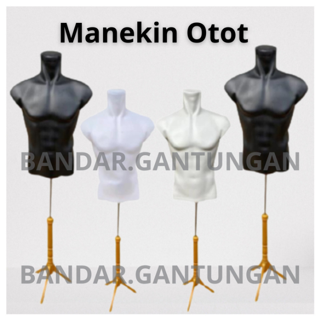 KHUSUS INSTAN Manekin Body Laki Laki/Manekin Otot Plastik Display Baju Kaos/Patung Pria Setengah
