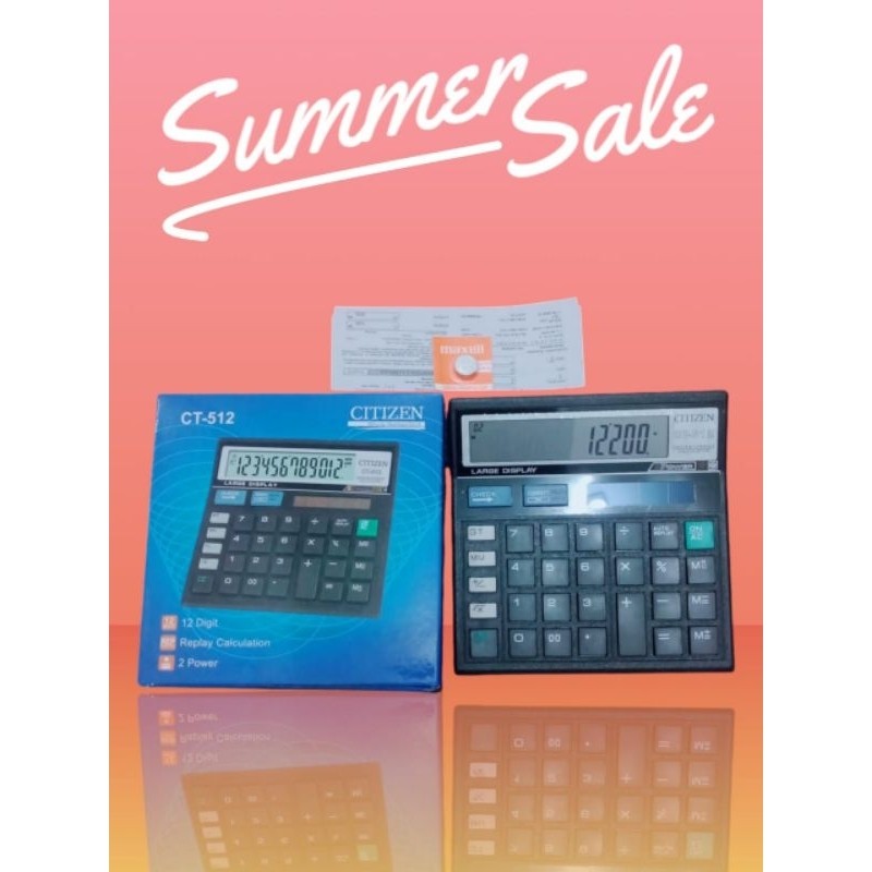 

Fromo; (Bisa COD ) Kalkulator Check & Correct Citizen Ct 512 Calculator desktop Ct 512 (1313)