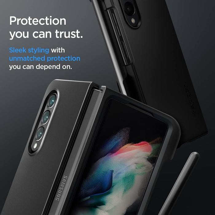 JTTOP" CASE SAMSUNG GALAXY Z FOLD 3 FOLD3 SPIGEN THIN FIT P S PEN SLOT CASING