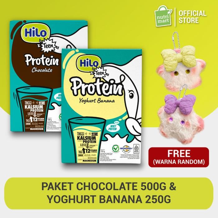 

BARANG TERLARIS Free Bag Charm - HiLo Teen Chocolate 500g & Teen Yoghurt Banana 250g