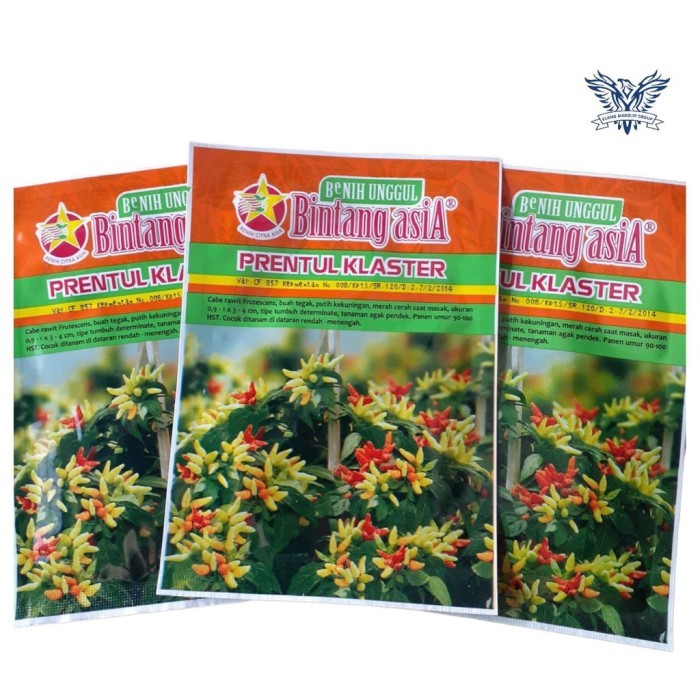 Benih Bibit Cabai Rawit PRENTUL KLASTER CLUSTER 10 Gr Bintang Asia Kode 52