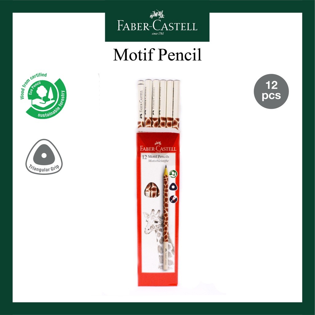 

Pensil 2B Motif Giraffe Faber Castell Per Box