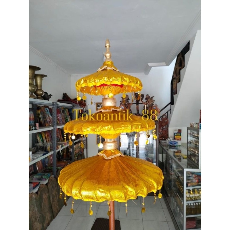 Nds - PAYUNG KERATON SUSUN 3 EMAS / PAYUNG AGUNG / SONGSONG / PAYUNG MANTEN / PAYUNG DEKORASI /