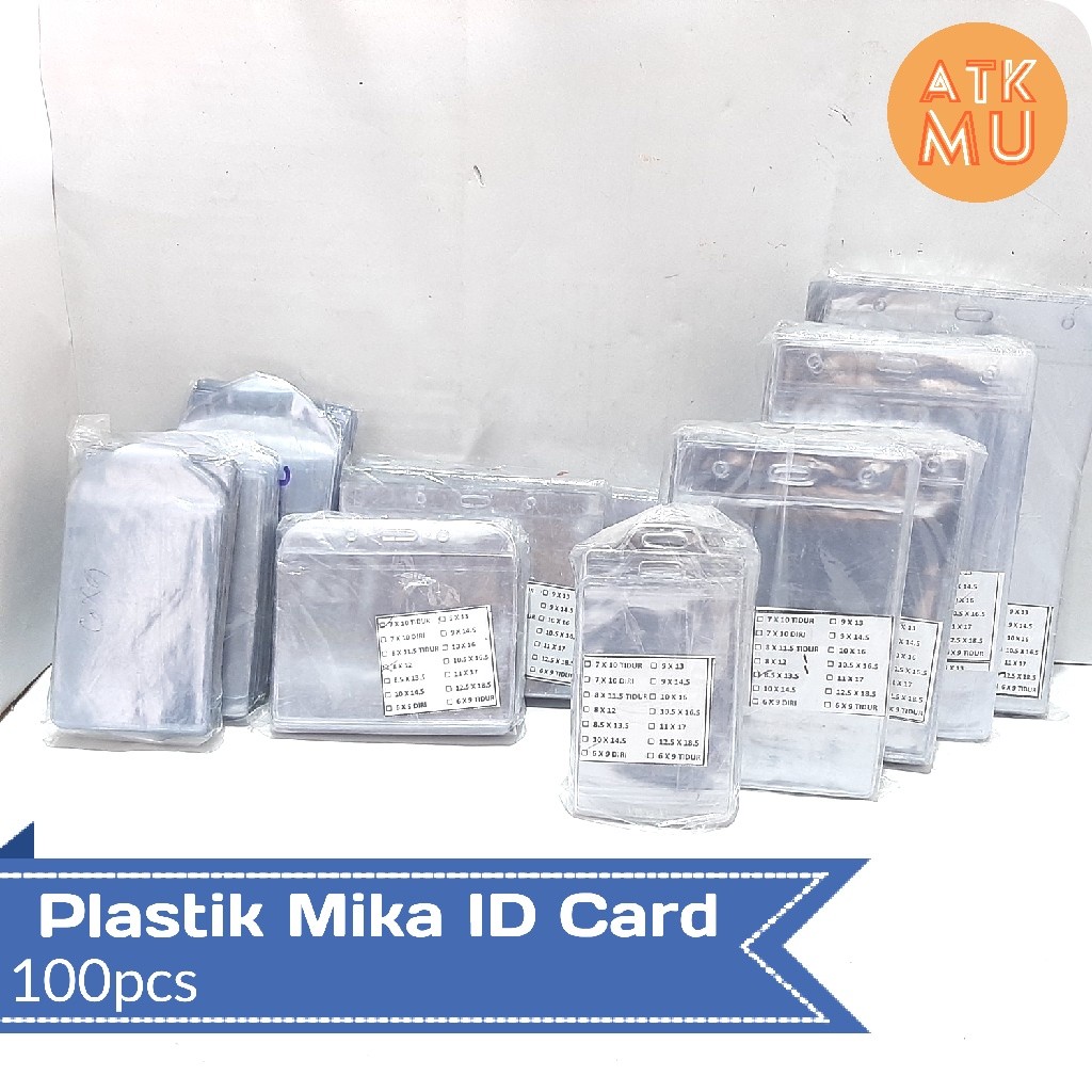 

Plastik Mika Name Tag ID Card 100pcs