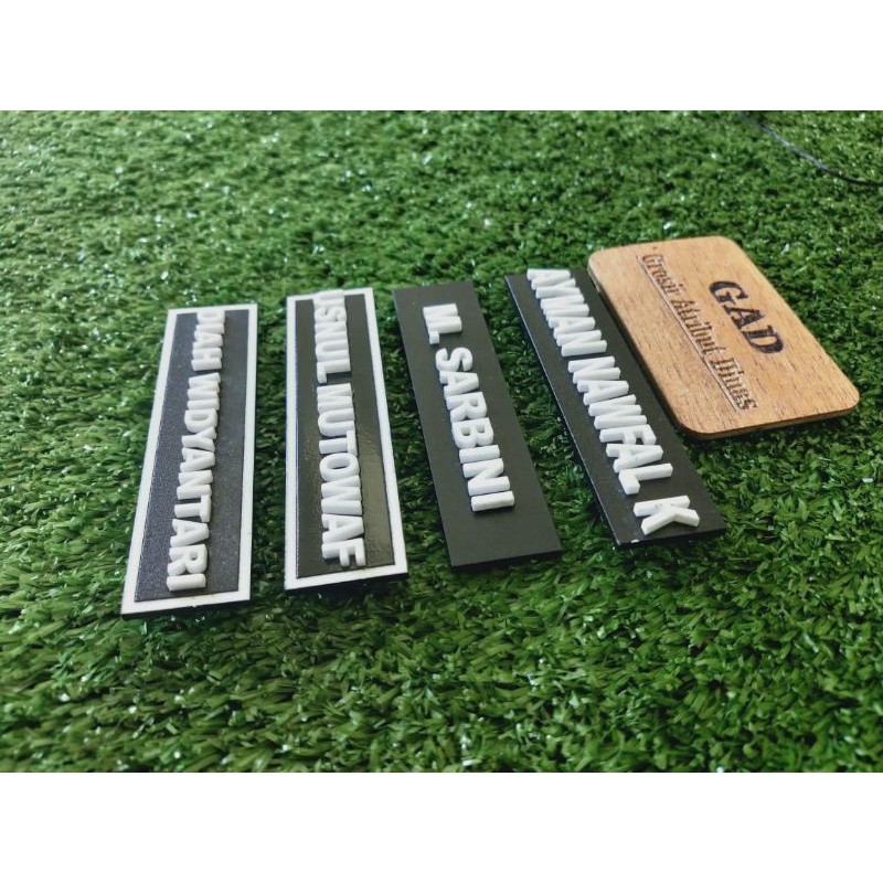 

Name Tag Text Timbul Papan Nama id Card