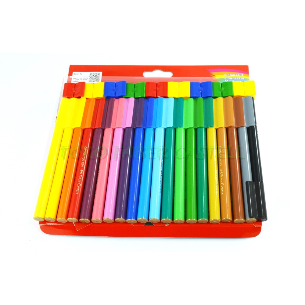 

Konektor Pen Faber Castell / Spidol Warna Kemasan 20 Warna / Connector Pen 20