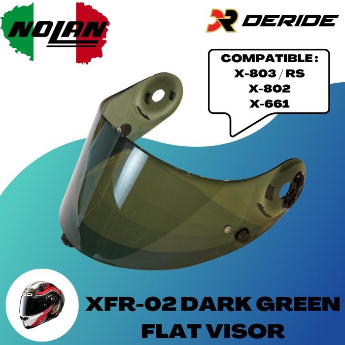 VISOR FLAT DARK GREEN X-LITE X-803 RS 802 KACA HELM XFR-02 X803 803
