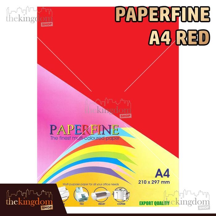 

Paperfine Kertas Hvs Warna A4 Red Merah / Isi 500 Lembar