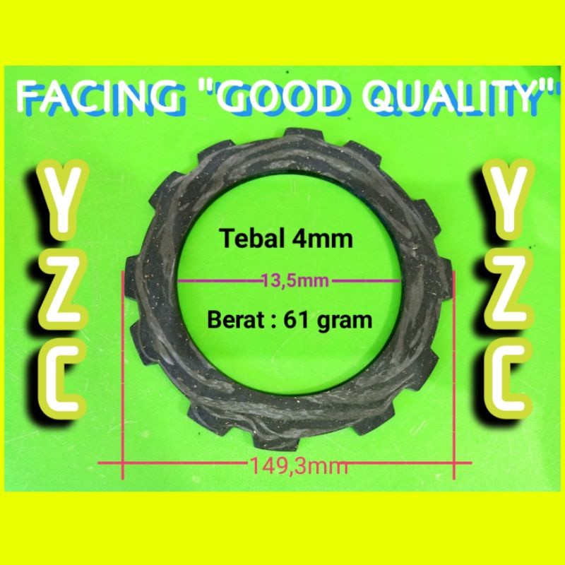 YZC Kampas Kopling Mesin Traktor Tangan YANMAR