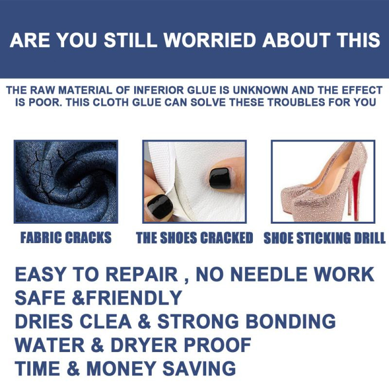 

50ml Lem Perekat Kain Super Kuat Lem Kain Tanpa Jahit Fabric Glue Untuk