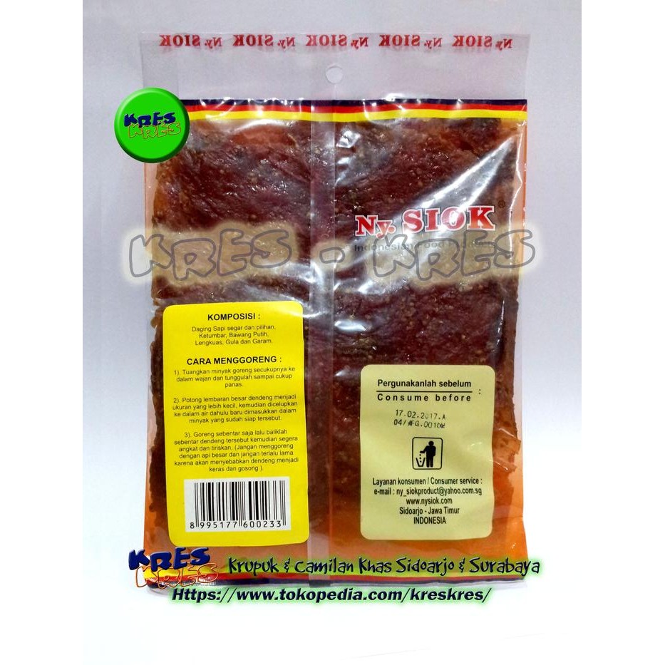 

Dendeng Sapi Ny. Siok - 200Gr Terbaru