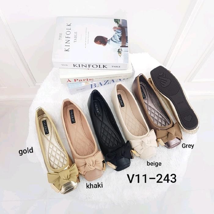 JTTOP" KODE V11-243 BRAND VALERIE SEPATU FLAT IMPORT SIZE 36-41 SHOES WANITA FLAT SHOES 3