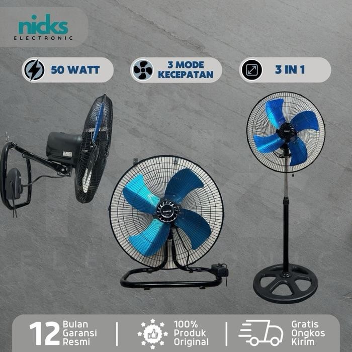 JTTOP" YASAKA KIPAS ANGIN BESI TORNADO 3IN1 18 INCH