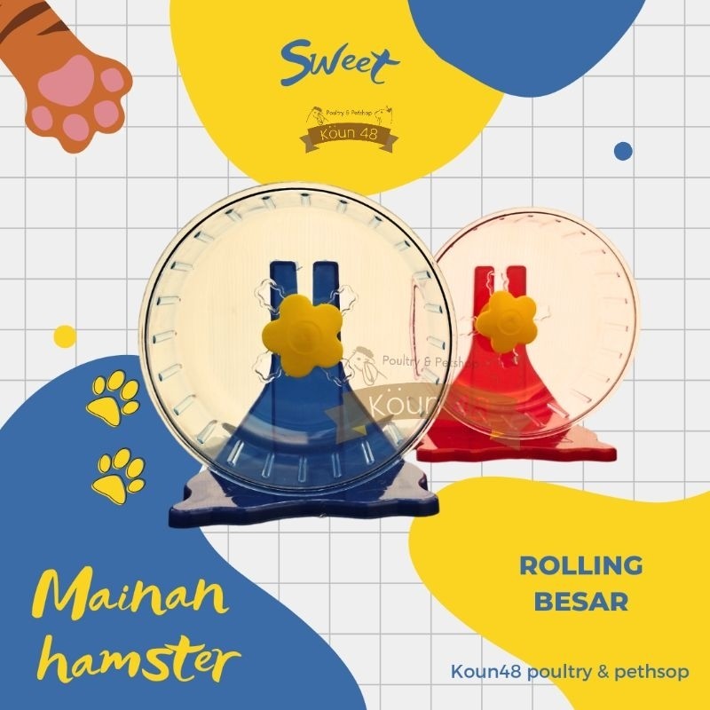 Kincir Hamster Sweet Rolling besar Mainan Hamster