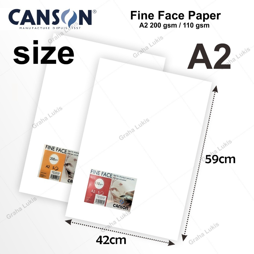 

Canson Fine Face Paper A2 200 Gsm / 110 Gsm