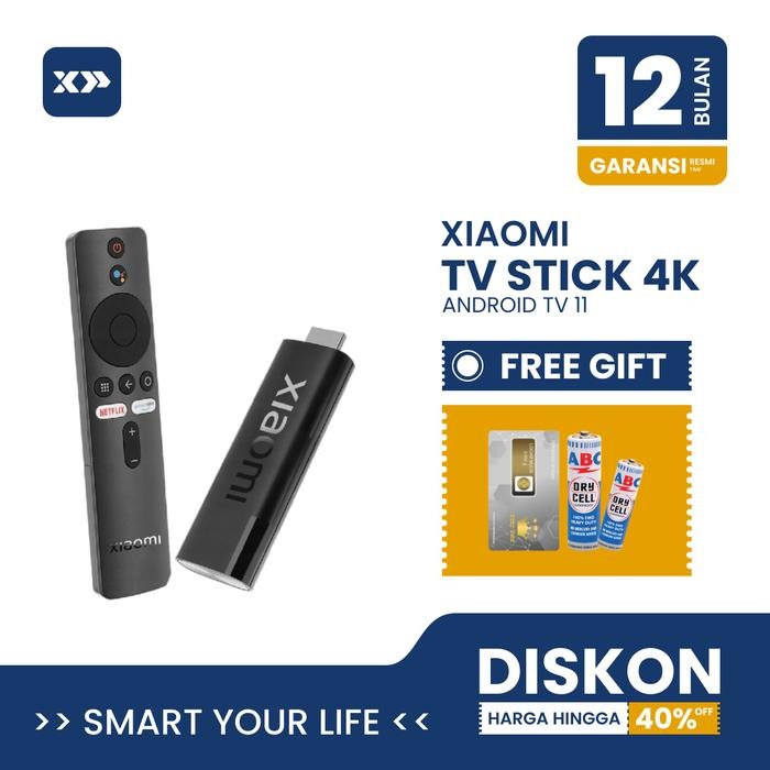 Xiaomi TV Stick 4K Ultra HD Android TV 11 - Garansi Resmi