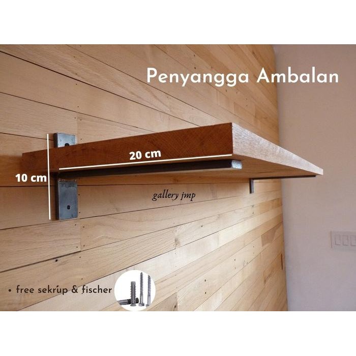 PREMIUM Siku penyangga ambalan braket besi penyangga ambalan siku meja papan