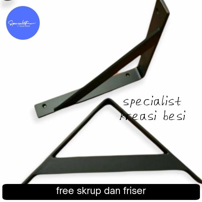 PREMIUM rak besi siku rak ambalan rak buku segitiga