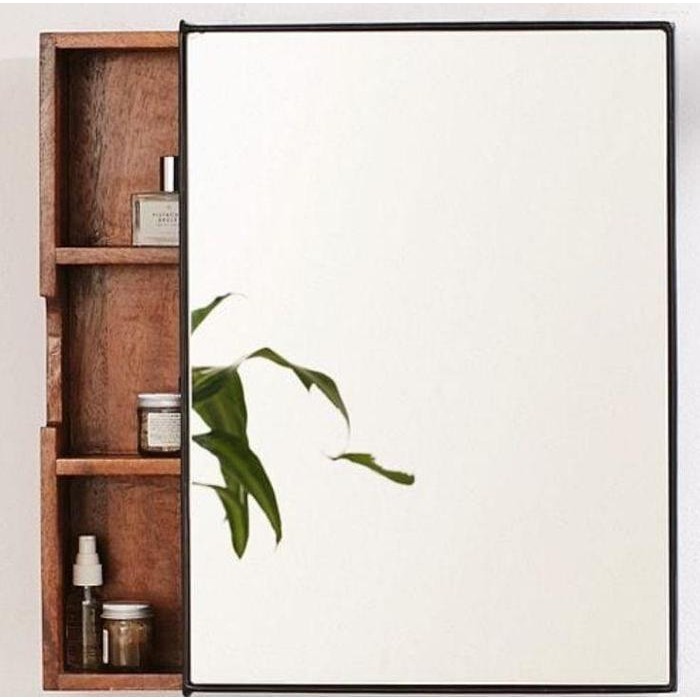 PREMIUM Lemari Kaca Cermin Rias Dinding Rak Kosmetik Cermin Geser Lemari Makeup Kotak Obat Cermin