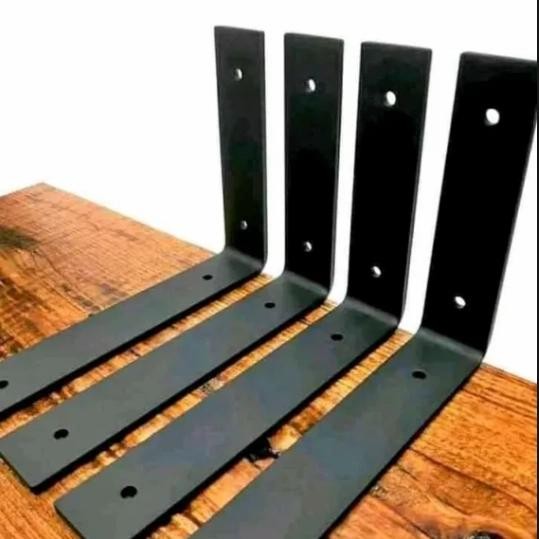 PREMIUM Bracket rak besi L rak dinding, siku L penyangga ambalan dinding