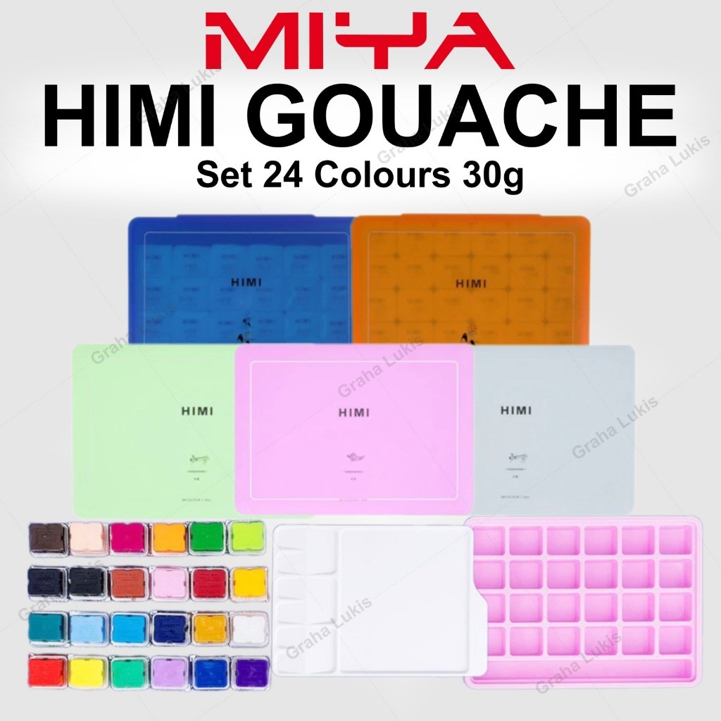 

MIYA HIMI Gouache Set 24 Warna 30ml Aman Anak