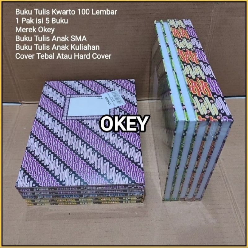 

1 Pak Buku Tulis Kwarto 100 Lembar Isi 5 Buku / BUKU TULIS ANAK SMA