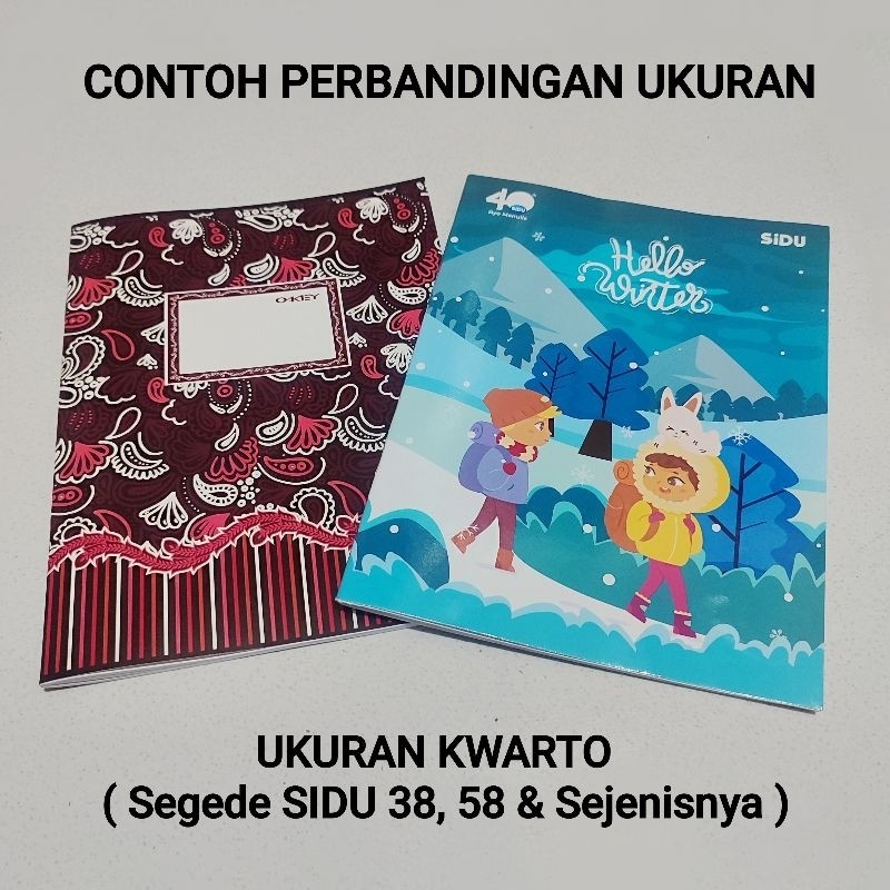 

1 Pak Buku Tulis 38,58 & 40 Lembar COVER BATIK isi 10 Buku ( Kwarto & Campus )