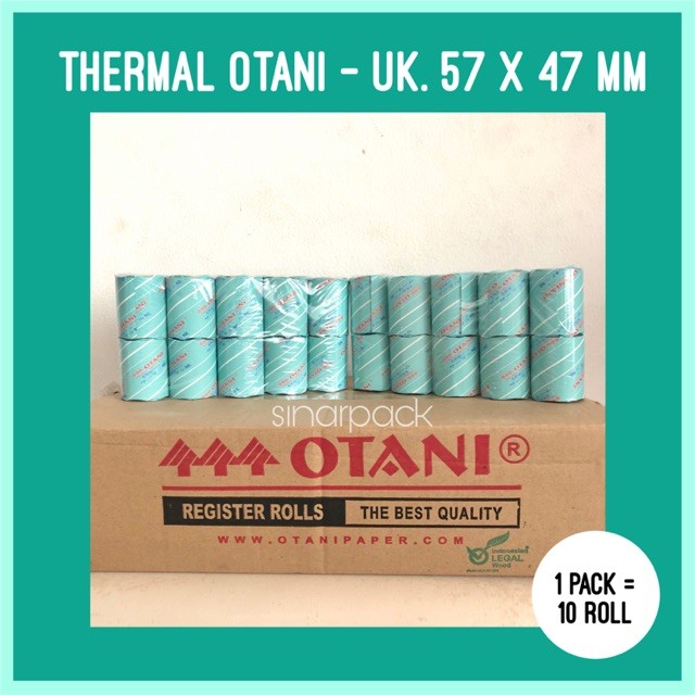 

(HARGA PER PACK) Kertas Struk Kasir Thermal OTANI 57x47 Black - Kertas Roll Struk / Struk EDC WE!!