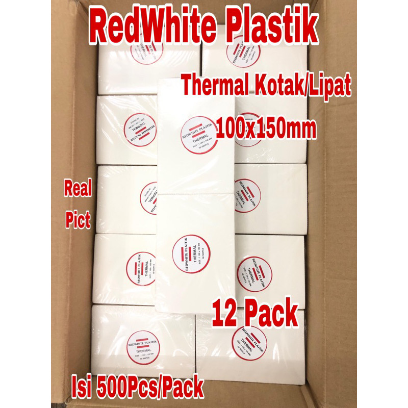 

Label Stiker Thermal Kotak/Lipat Uk 100x150mm Isi 12 Pack Kertas Thermal Termurah WE!!
