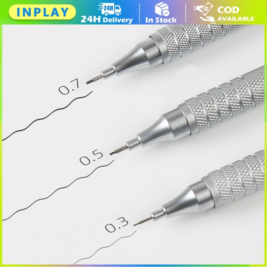 

1Pcs Pensil Mekanik 0.5MM dengan Pusat Gravitasi Rendah Gambar Logam Pensil Khusus Kantor Sekolah