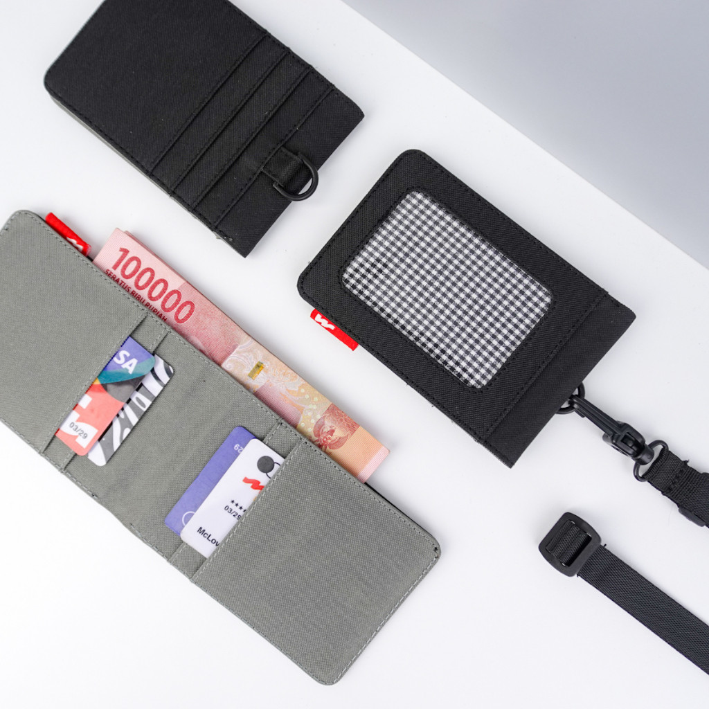 

ID Card Holder Kain Nametag Gantung Dompet Cashless Kartu Tempat ATM dan Uang Kalung Wanita Pria