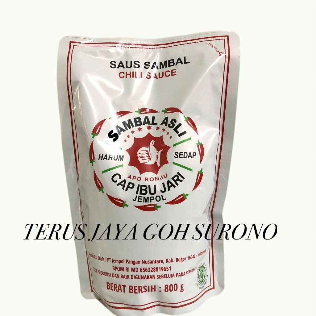 

SAMBAL CAP IBU JARI SAUS JEMPOL REFILL PACK 800GR