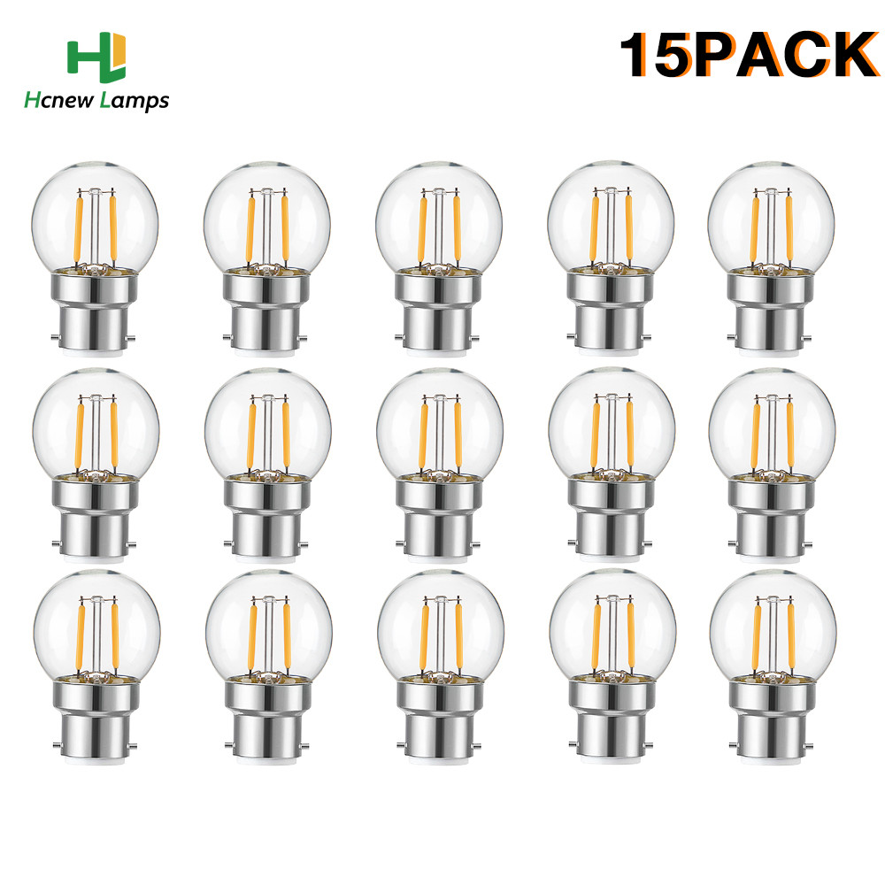 Terlaris B22 Bayonet Base G40 Dimmable Led Bulbs 220V 1W 2700K Replaceable Pendant Energy Saving Re