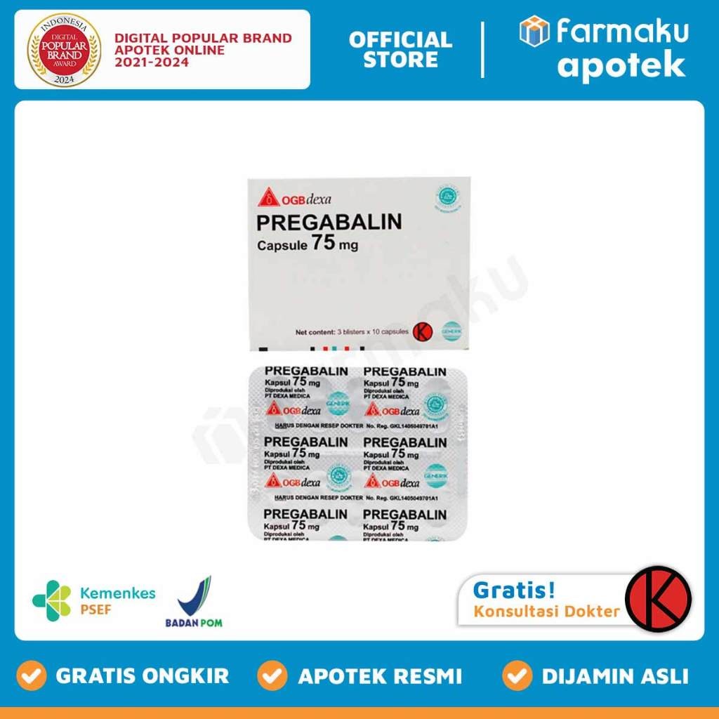 Pregabalin 75 mg Dexa Blister  10 kapsul - KGS
