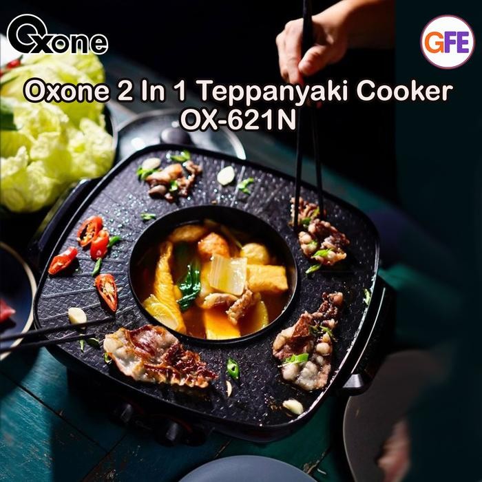 Oxone 2in1 Teppanyaki Cooker BBQ Panggangan Grill Shabu Suki Hotpot OX-612N