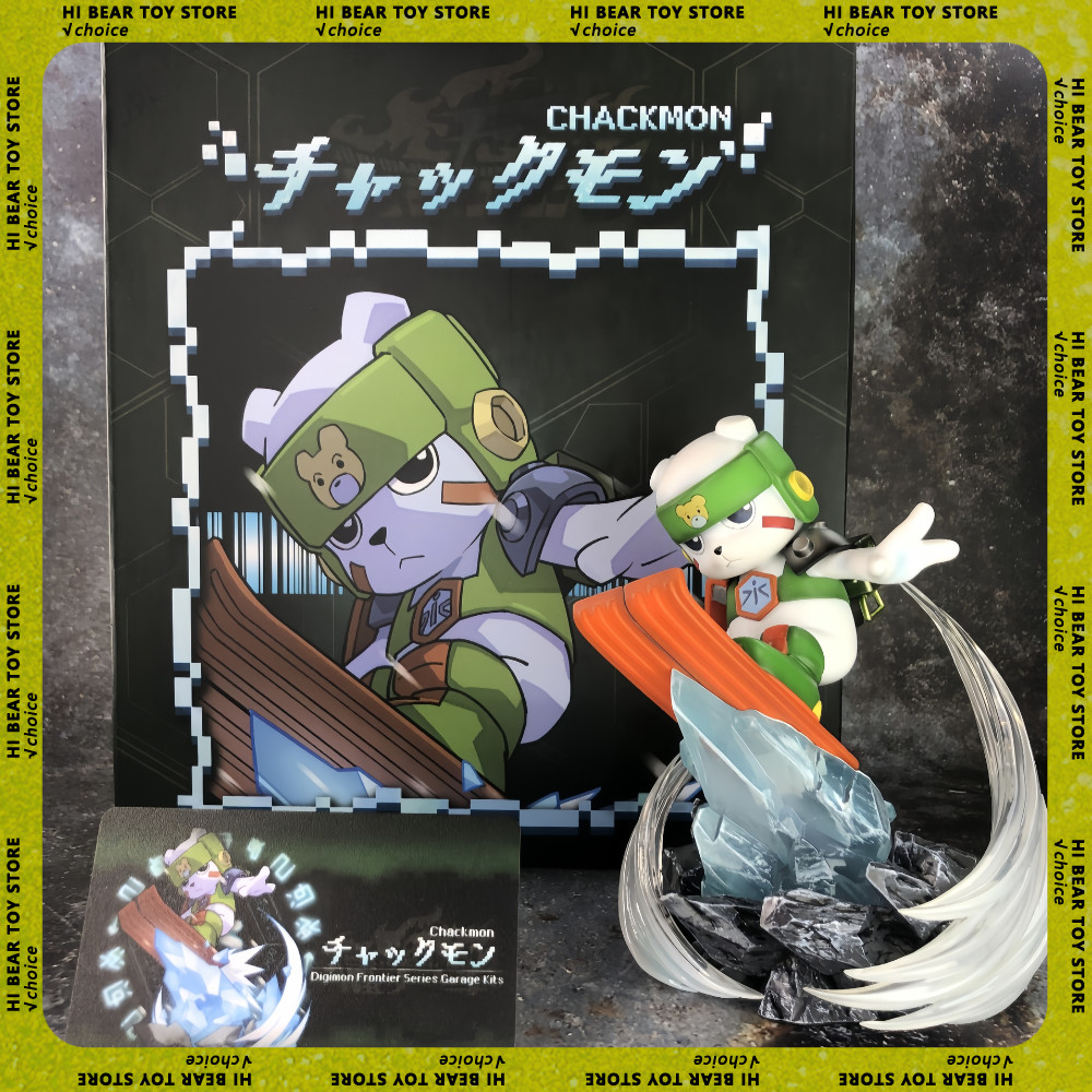 13cm Digimon Chackmon Anime Figure Chackmon Zombie Car Chackmon Figurine Model Gk Statue Doll Collec