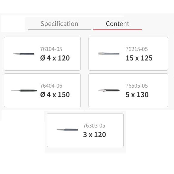 

No Na - Punch Set 5Pc King Tony - 1005Apr