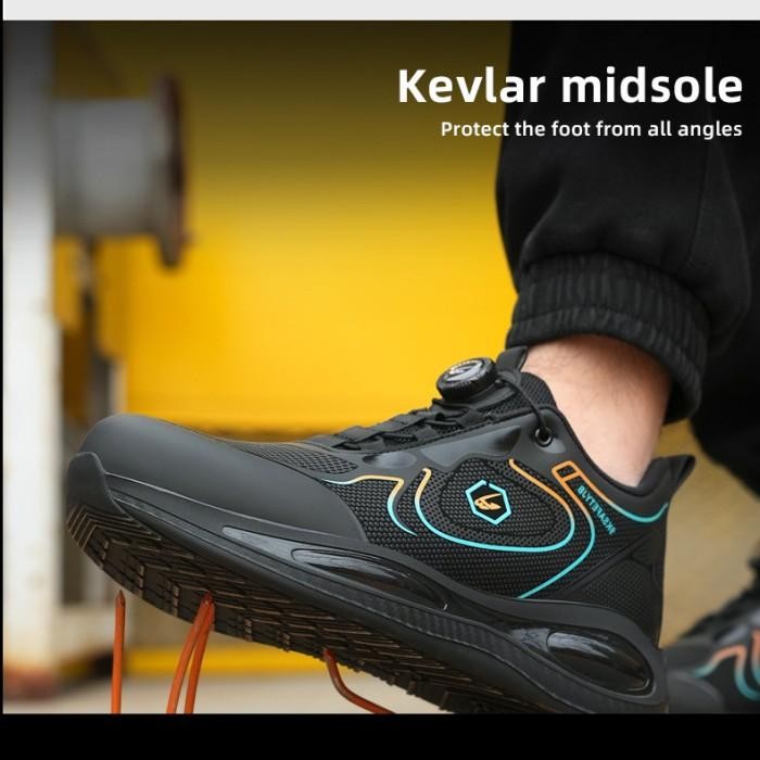 Sepatu Safety Pria Ujung Besi Sporty Original Safety Shoes Import