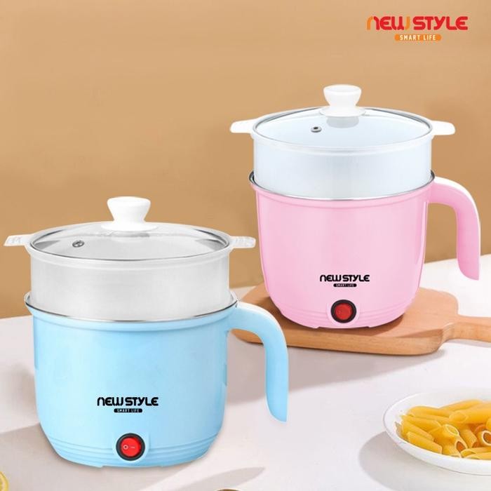Newstyle Panci Listrik Y05 Panci Elektrik Multifungsi Elektrik Cooker #Gratisongkir