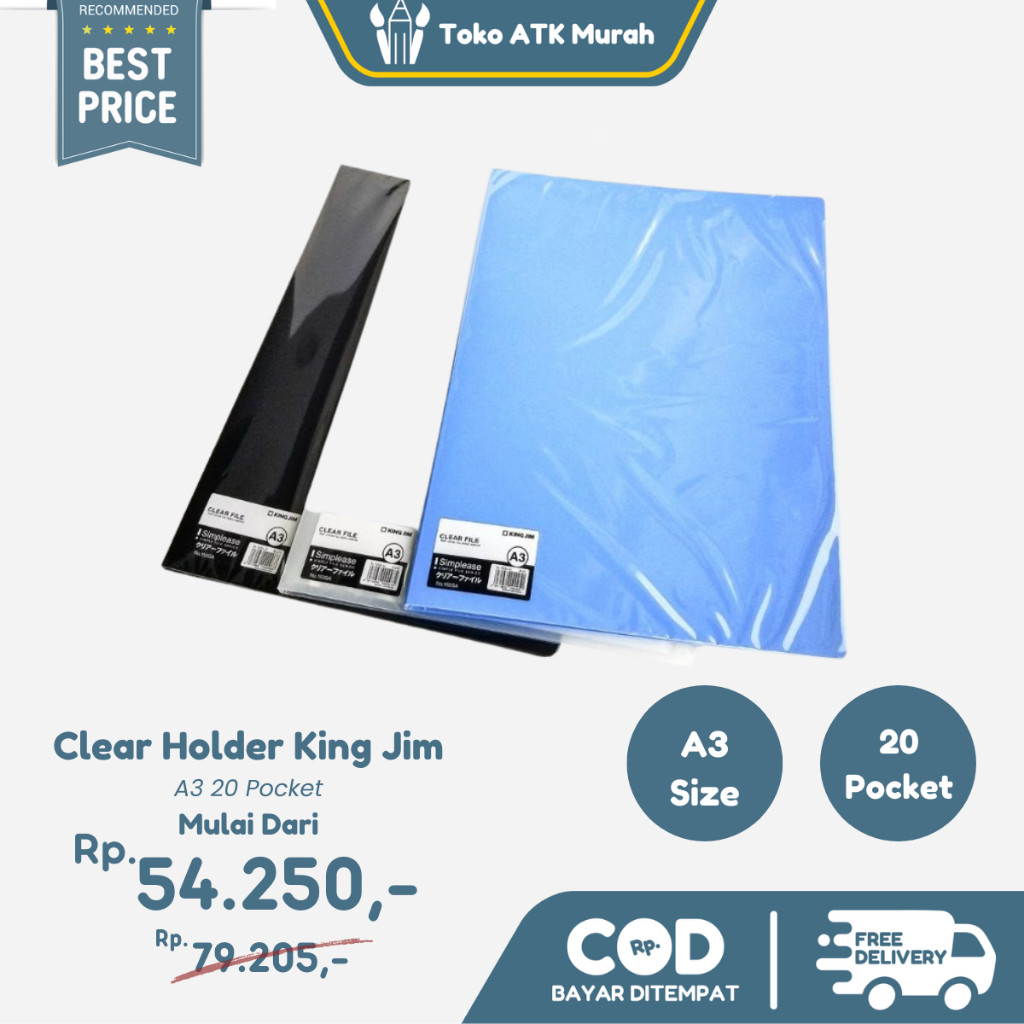 

Clear Holder A3 King Jim Isi 20 Lembar WE!!