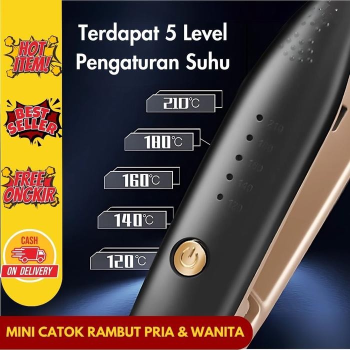 Mini Catok Rambut Pria Catokan Mini Rambut Catok Rambut Pria Hair Straightener Gratisongkir