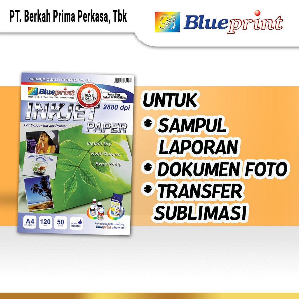 

Kertas Inkjet , Inkjet Paper BLUEPRINT 120 gsm A4