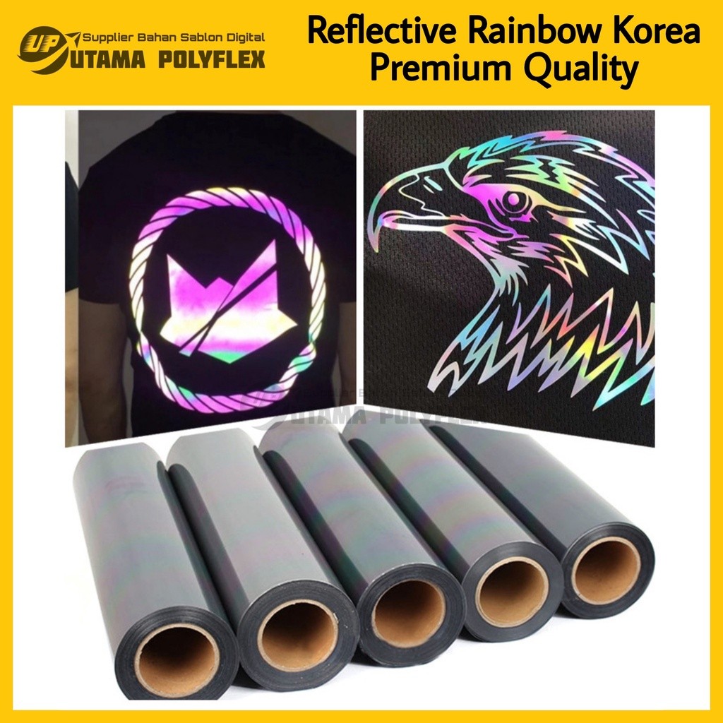 

Polyflex Reflective Rainbow Korea Premium Quality / Poliflex Reflektif