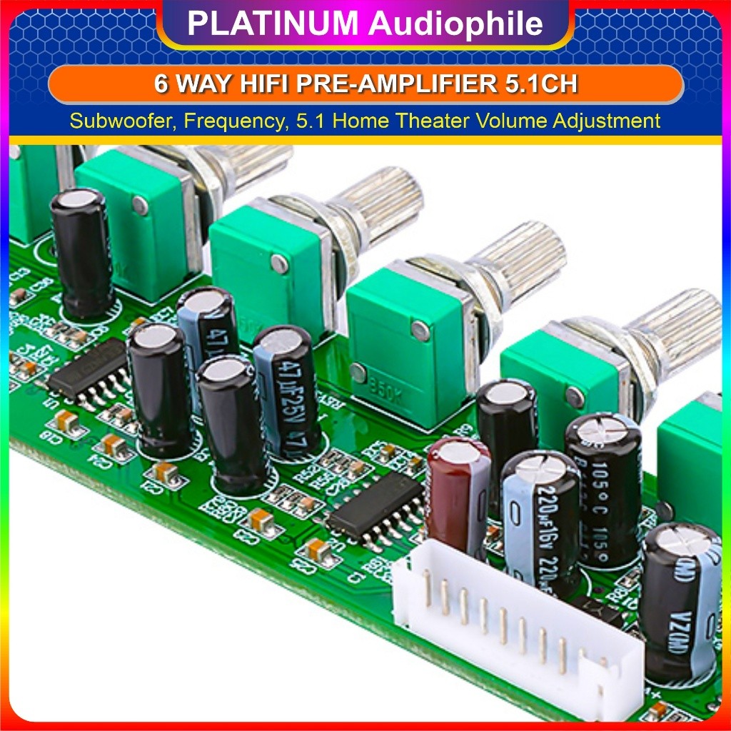 Tone Control 5.1CH Stereo Pre Amplifier 5.1CH for Home Theater TC-501